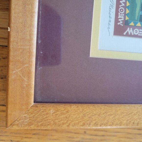 Michele Miesner Limited Edition Cat Print 51/500 Framed Art With Sunflowers & Me - Picture 7 of 7